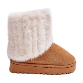 Crisie Bottes De Neige Enfant Avec Fourrure Camel brun