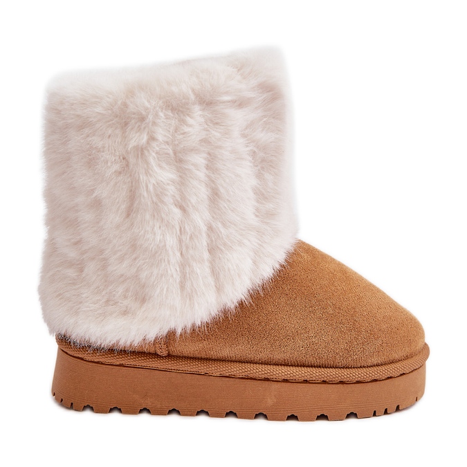 Crisie Bottes De Neige Enfant Avec Fourrure Camel brun