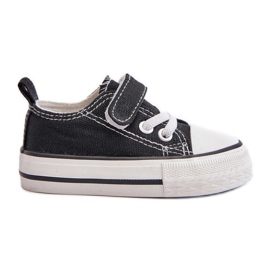 Baskets enfant en tissu avec velcro, Noir Daloma le noir