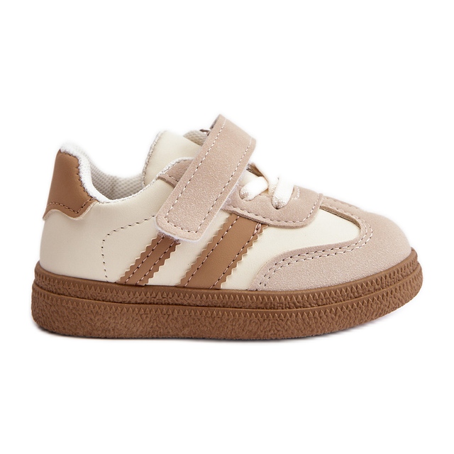 Baskets Velcro Enfant Beige Tromella