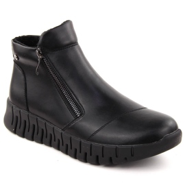 Bottines femme en cuir noir sur plateforme par Filippo DBT6345