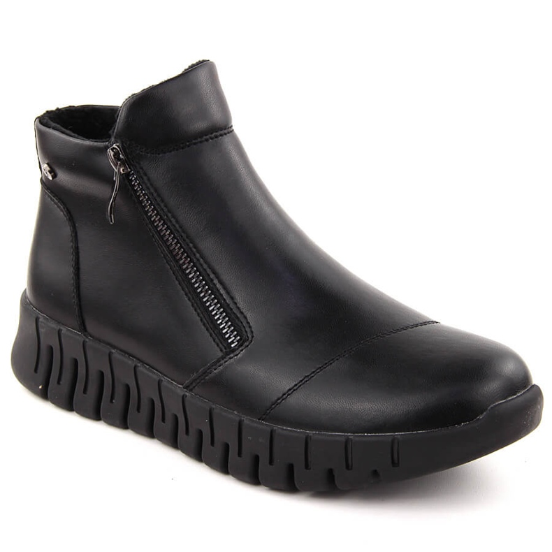 Bottines femme en cuir noir sur plateforme par Filippo DBT6345 le noir