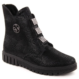 Bottines femme en cuir noir sur plateforme par Filippo DBT6360 le noir