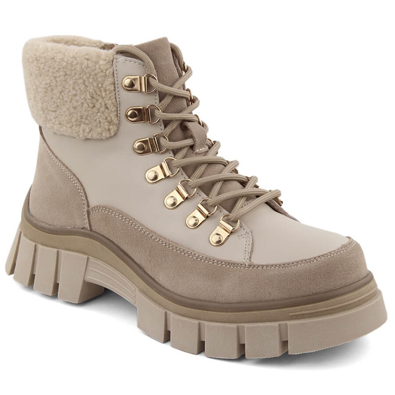 Bottines femme en cuir beige Filippo DBT6471 Bottines femme en cuir beige Filippo DBT6471