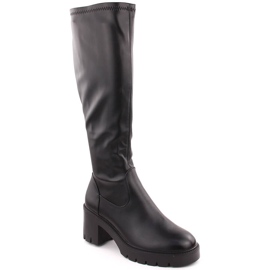 Bottes isolées à talons hauts et à plateforme pour femme, noir Vinceza 58332