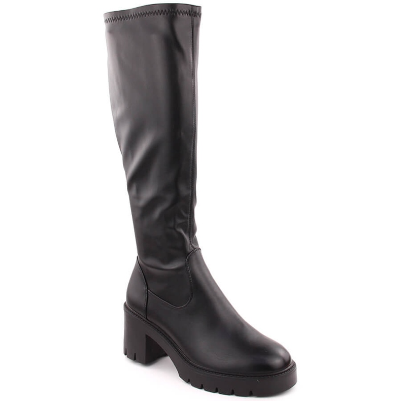 Bottes isolées à talons hauts et à plateforme pour femme, noir Vinceza 58332 le noir
