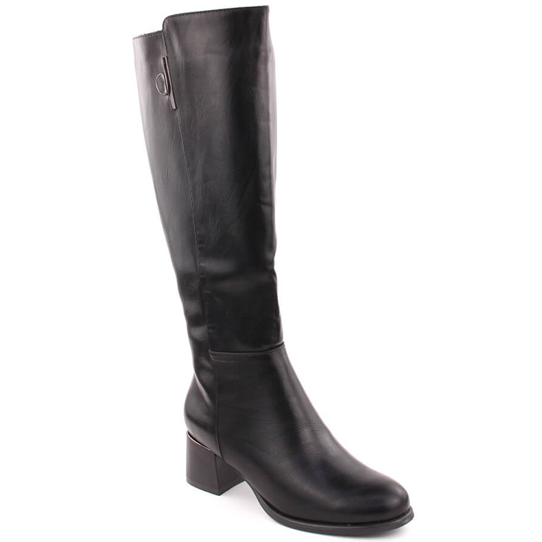 Bottines isolées à talons hauts pour femme, noires Jezzi MR2481-3 le noir Bottines isolées à talons hauts pour femme, noires Jezzi MR2481-3 le noir