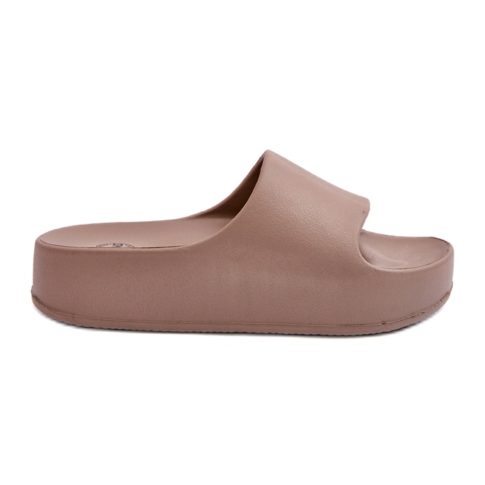 NEWS Tongs à plateforme en mousse Airaplea pour femmes de coloris marron beige NEWS Tongs à plateforme en mousse Airaplea pour femmes de coloris marron beige