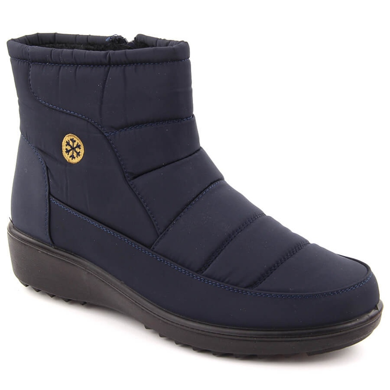 Boots de neige femme bleu marine Unisoft 7997