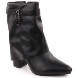 Bottines femme, noires, Vinceza 16468