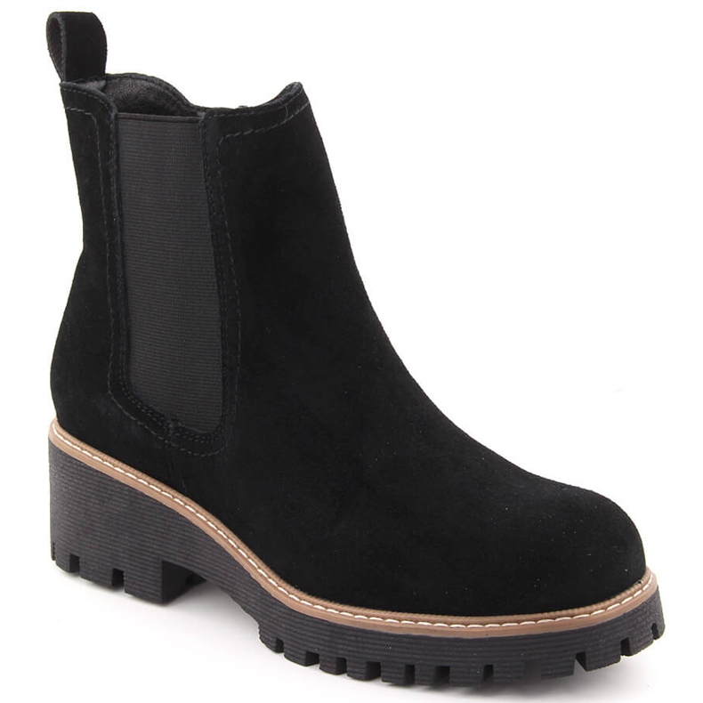Bottines Chelsea femme en cuir noir Filippo DBT4805 le noir