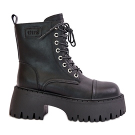 Bottes de travail isolées pour femmes en cuir naturel Goe OO2N4123 le noir Bottes de travail isolées pour femmes en cuir naturel Goe OO2N4123 le noir
