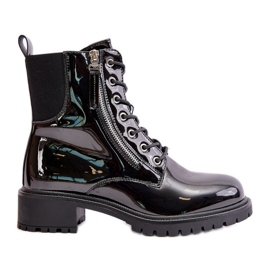 Bottes de travail brevetées avec fermeture éclair, isolées noires Ravanthia le noir
