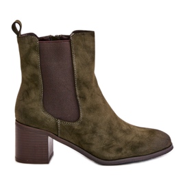 Bottines isolées pour femmes, vert foncé, Radeya
