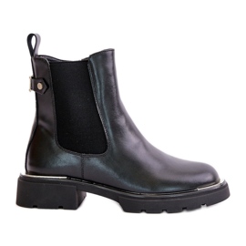 Bottines Chelsea en cuir avec fermeture éclair GOE OO2N4147-E2 Noir le noir Bottines Chelsea en cuir avec fermeture éclair GOE OO2N4147-E2 Noir le noir