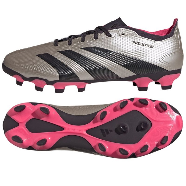 Chaussures de football Adidas Predator League Mg IF6383 argent