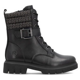Bottes isolées pour femmes, travailleuses du cuir, noires Remonte D1W71-03 le noir