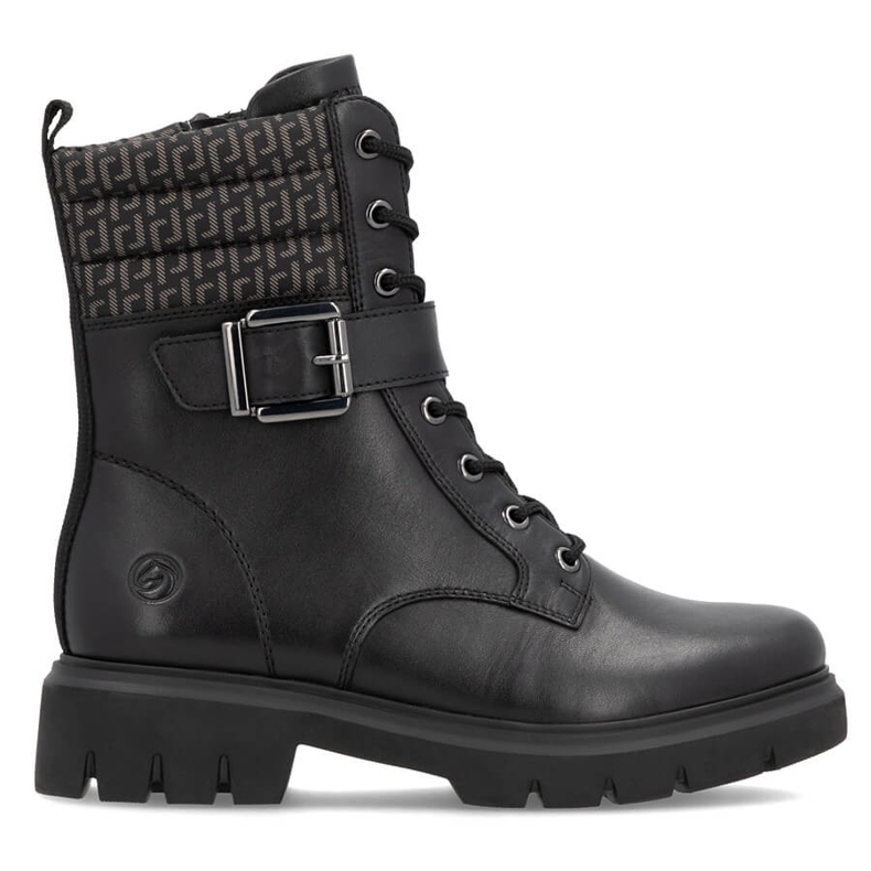 Bottes isolées pour femmes, travailleuses du cuir, noires Remonte D1W71-03 le noir