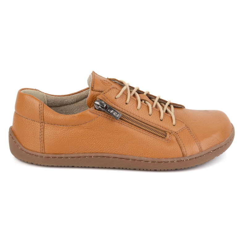 Olivier Chaussures minimalistes en cuir pieds nus pour femmes modèle 1243 rouge orange