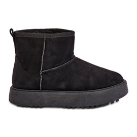 Bottes de neige à plateforme pour femmes en suède écologique, noir Atteria