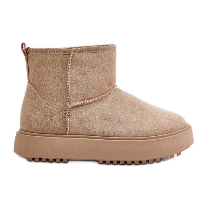 Bottes de neige à plateforme pour femmes en suède écologique Beige Atteria Bottes de neige à plateforme pour femmes en suède écologique Beige Atteria