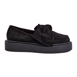 Mocassins Femme Sur Plateforme Avec Noeud, Noir Naivine le noir Mocassins Femme Sur Plateforme Avec Noeud, Noir Naivine le noir