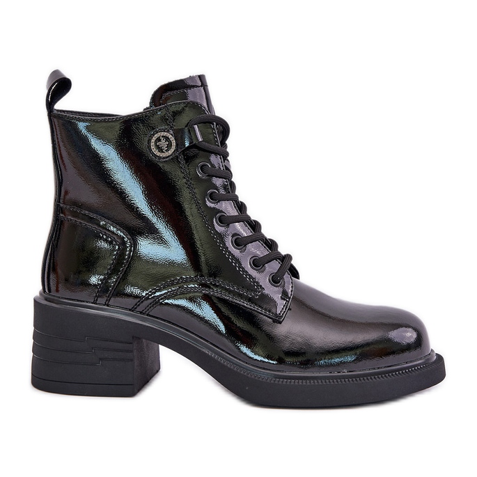 S.Barski Bottines en cuir verni isolées D&A JC42-78 Noir le noir S.Barski Bottines en cuir verni isolées D&A JC42-78 Noir le noir