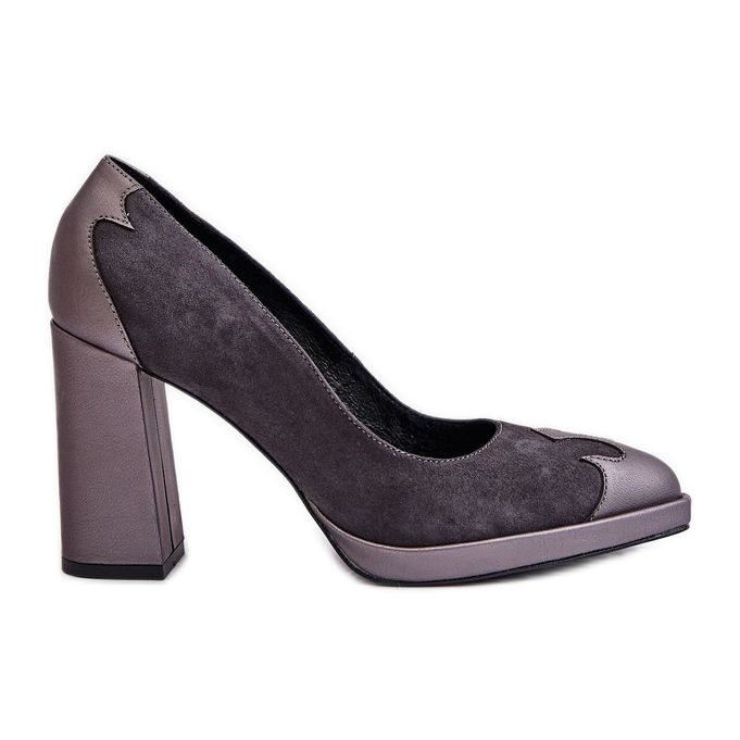 Escarpins à talons hauts en daim Laura Messi 2702 Gris