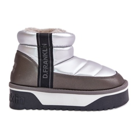 Bottes de neige basses à semelle épaisse D.Franklin DFSH371010 Argent gris