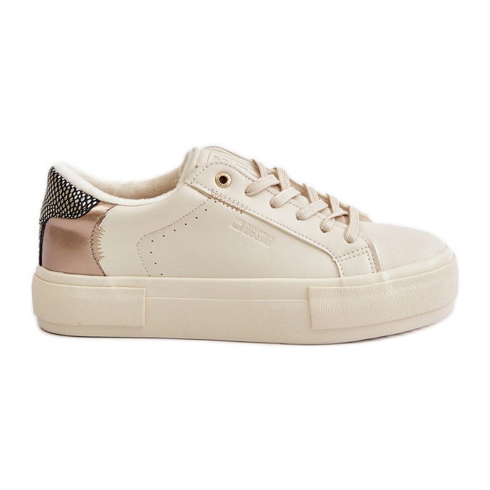 Baskets isolées pour femmes sur la plateforme Big Star OO274A454 Beige
