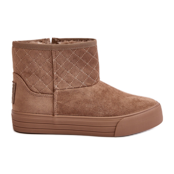 Bottes de neige avec fermeture éclair isolées avec fourrure Big Star OO274A524 Beige