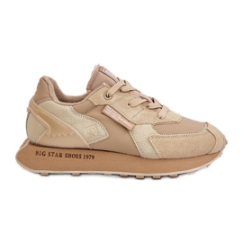 Baskets en cuir pour femmes Big Star OO274564 Hi-Poly System Beige Baskets en cuir pour femmes Big Star OO274564 Hi-Poly System Beige