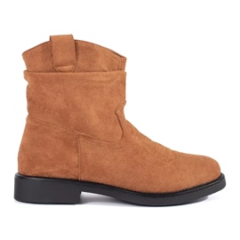 Santiags femme en daim marron brun