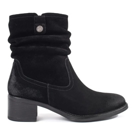 Bottes de cowboy en cuir noir pour femmes de Sergio Leone