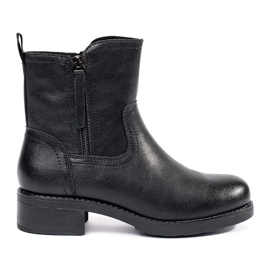 Bottines pour femmes en cuir noir de Sergio Leone
