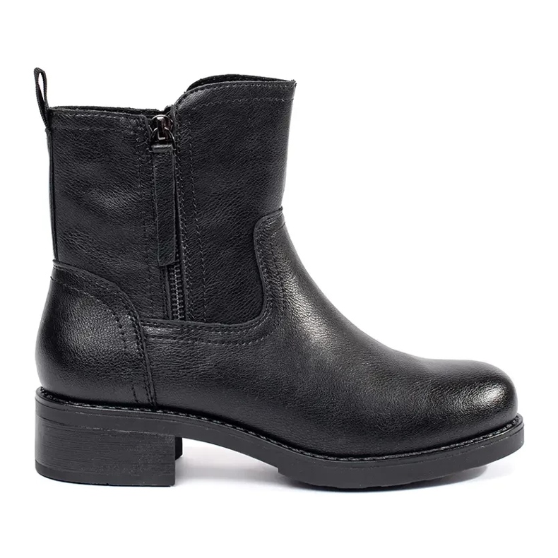 Bottines pour femmes en cuir noir de Sergio Leone le noir