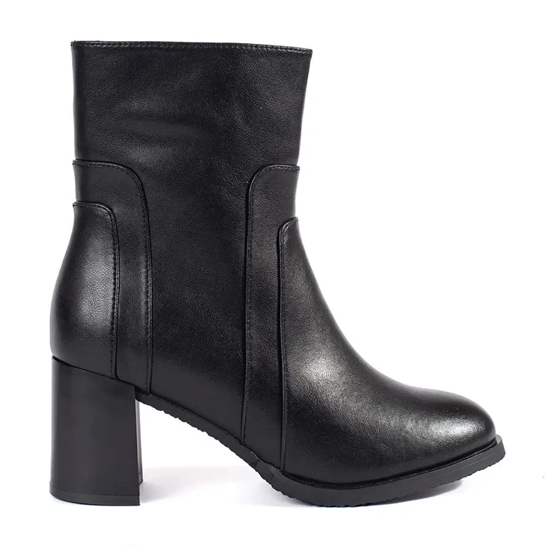Bottines pour femmes en cuir noir de Sergio Leone le noir