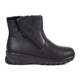 Bottines femme isolées confortables noires