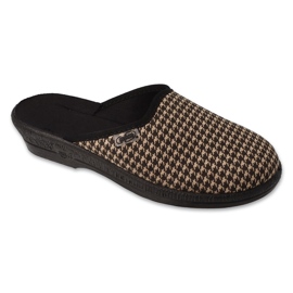 Befado chaussons femme à motifs en pu 219D484 beige/noir
