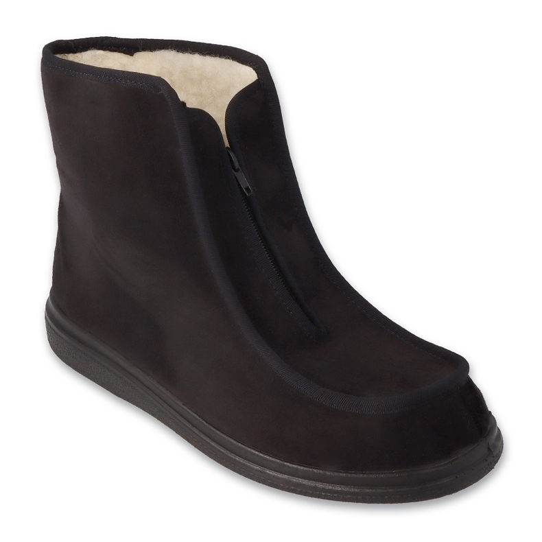 Chaussures femme Befado pu 996D013, isolées en laine de mouton, noires le noir