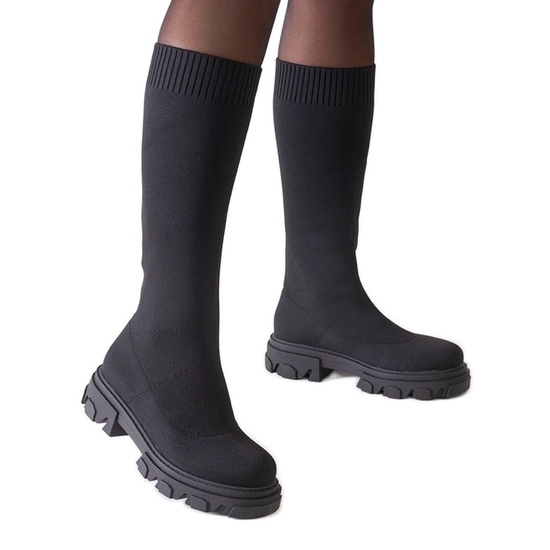 Bottines plateforme Nazira noires le noir