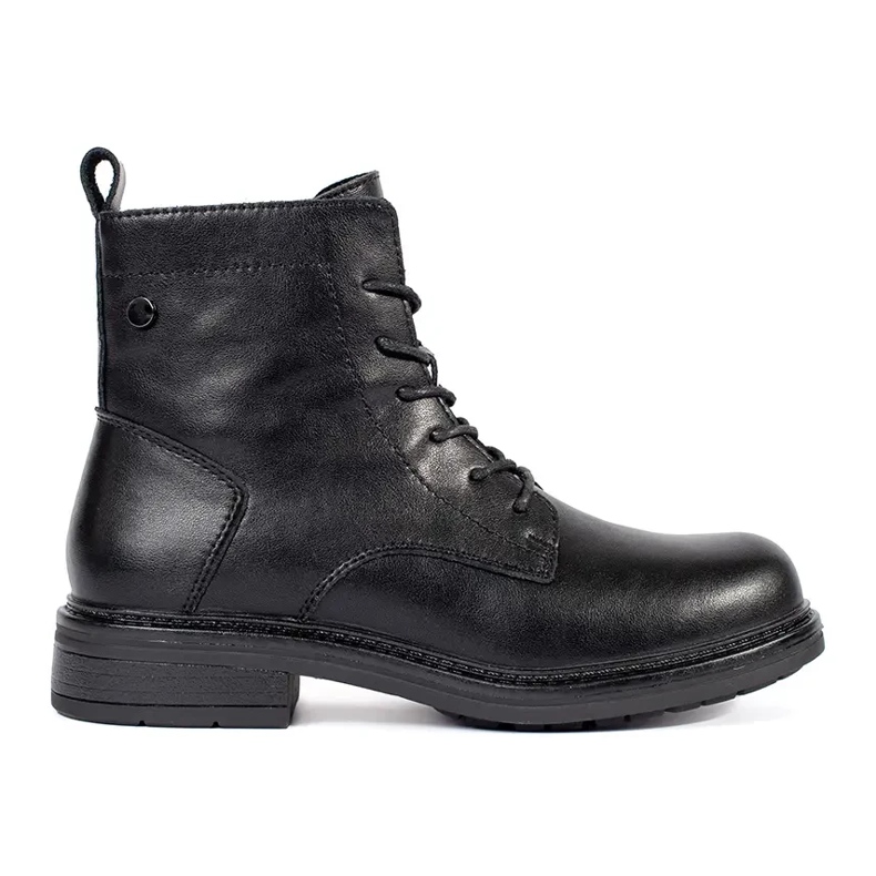 Bottines à lacets en cuir noir pour femme de Sergio Leone le noir