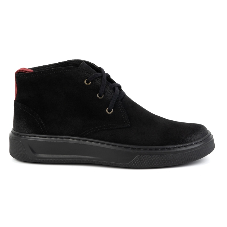 Chaussures en cuir Chukka pour hommes KAMPOL 109/35 Sw, noires le noir