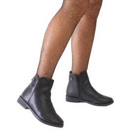 Bottines classiques noires en éco-cuir Pereia