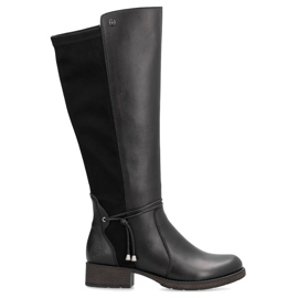 Bottes isolées en cuir pour femme, noir Rieker Z9564-00
