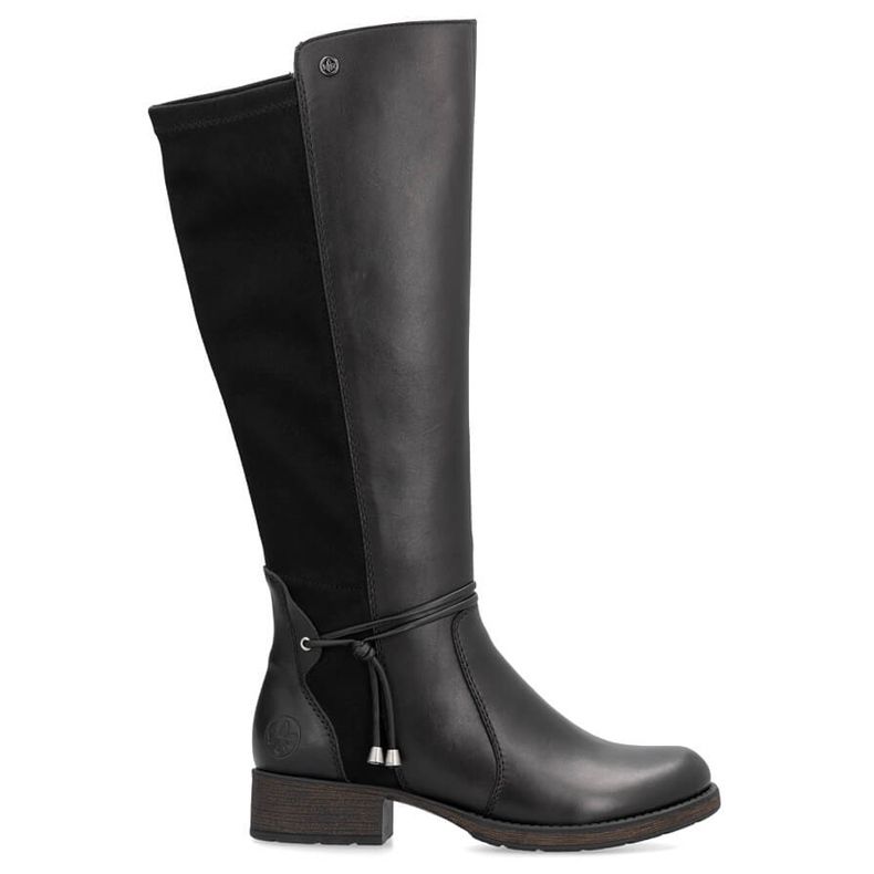 Bottes isolées en cuir pour femme, noir Rieker Z9564-00 le noir