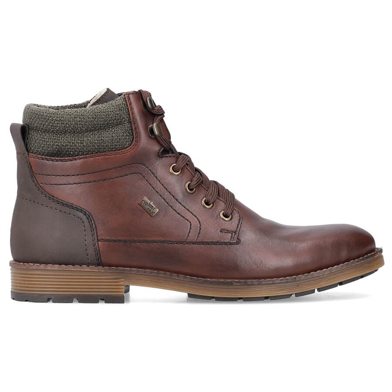 Bottines imperméables en cuir, chaussures isolées pour hommes, marron Rieker F4544-25 brun