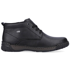 Bottines imperméables en cuir, chaussures isolées pour hommes, noir Rieker B0347-00
