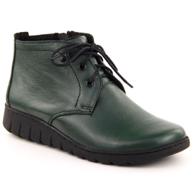 Bottines isolées en cuir pour femme, vert Helios 501