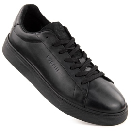 Baskets décontractées en cuir noir pour hommes Bugatti OO153122 le noir